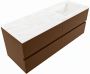 Mondiaz VICA-DLUX 130cm badmeubel onderkast Rust 4 lades. Inbouw wastafel CLOUD rechts 1 kraangat kleur Ostra. - Thumbnail 2