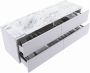 Mondiaz VICA-DLUX 150cm badmeubel onderkast Cale 4 lades. Inbouw wastafel CLOUD links 1 kraangat kleur Glace. - Thumbnail 3
