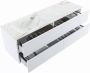 Mondiaz VICA-DLUX 150cm badmeubel onderkast Talc 4 lades. Inbouw wastafel CLOUD links zonder kraangat kleur Frappe. - Thumbnail 3