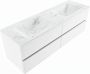 Mondiaz VICA-DLUX 150cm badmeubel onderkast Talc 4 lades. Inbouw wastafel CLOUD dubbel zonder kraangat kleur Opalo. - Thumbnail 2