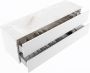 Mondiaz VICA-DLUX 150cm badmeubel onderkast Talc 2 lades. Inbouw wastafel CLOUD links zonder kraangat kleur Ostra. - Thumbnail 3