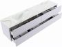 Mondiaz VICA-DLUX 200cm badmeubel onderkast Cale 4 lades. Inbouw wastafel CLOUD links 1 kraangat kleur Frappe. - Thumbnail 3