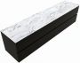 Mondiaz VICA-DLUX 200cm badmeubel onderkast Urban 4 lades. Inbouw wastafel CLOUD rechts 1 kraangat kleur Glace. - Thumbnail 2