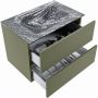 Mondiaz VICA-DLUX 70cm badmeubel onderkast Army 2 lades. Inbouw wastafel CLOUD midden 1 kraangat kleur Lava. - Thumbnail 3