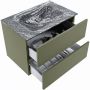 Mondiaz VICA-DLUX 70cm badmeubel onderkast Army 2 lades. Inbouw wastafel CLOUD midden zonder kraangat kleur Lava. - Thumbnail 3