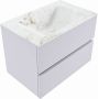 Mondiaz VICA-DLUX 70cm badmeubel onderkast Cale 2 lades. Inbouw wastafel CLOUD midden 1 kraangat kleur Frappe. - Thumbnail 2