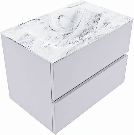 Mondiaz Vica Dlux badmeubel 70cm Cale Cloud wastafel Glace midden met 1 kraangat
