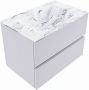 Mondiaz VICA-DLUX 70cm badmeubel onderkast Cale 2 lades. Inbouw wastafel CLOUD midden 1 kraangat kleur Glace. - Thumbnail 2