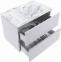 Mondiaz VICA-DLUX 70cm badmeubel onderkast Cale 2 lades. Inbouw wastafel CLOUD midden 1 kraangat kleur Glace. - Thumbnail 3