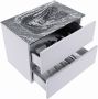 Mondiaz VICA-DLUX 70cm badmeubel onderkast Cale 2 lades. Inbouw wastafel CLOUD midden zonder kraangat kleur Lava. - Thumbnail 3