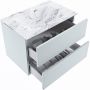 Mondiaz VICA-DLUX 70cm badmeubel onderkast Clay 2 lades. Inbouw wastafel CLOUD midden zonder kraangat kleur Glace. - Thumbnail 3