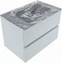 Mondiaz VICA-DLUX 70cm badmeubel onderkast Clay 2 lades. Inbouw wastafel CLOUD midden 1 kraangat kleur Lava. - Thumbnail 3