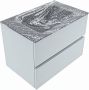 Mondiaz VICA-DLUX 70cm badmeubel onderkast Clay 2 lades. Inbouw wastafel CLOUD midden zonder kraangat kleur Lava. - Thumbnail 2
