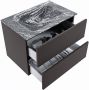 Mondiaz VICA-DLUX 70cm badmeubel onderkast Dark grey 2 lades. Inbouw wastafel CLOUD midden zonder kraangat kleur Lava. - Thumbnail 3