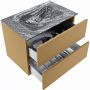 Mondiaz VICA-DLUX 70cm badmeubel onderkast Oro 2 lades. Inbouw wastafel CLOUD midden zonder kraangat kleur Lava. - Thumbnail 3