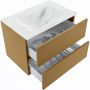 Mondiaz VICA-DLUX 70cm badmeubel onderkast Oro 2 lades. Inbouw wastafel CLOUD midden zonder kraangat kleur Opalo. - Thumbnail 3