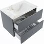 Mondiaz VICA-DLUX 70cm badmeubel onderkast Plata 2 lades. Inbouw wastafel CLOUD midden 1 kraangat kleur Frappe. - Thumbnail 3