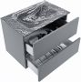 Mondiaz VICA-DLUX 70cm badmeubel onderkast Plata 2 lades. Inbouw wastafel CLOUD midden 1 kraangat kleur Lava. - Thumbnail 3