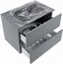 Mondiaz VICA-DLUX 70cm badmeubel onderkast Plata 2 lades. Inbouw wastafel CLOUD midden zonder kraangat kleur Lava. - Thumbnail 3