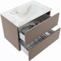 Mondiaz VICA-DLUX 70cm badmeubel onderkast Smoke 2 lades. Inbouw wastafel CLOUD midden 1 kraangat kleur Frappe. - Thumbnail 3