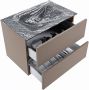 Mondiaz VICA-DLUX 70cm badmeubel onderkast Smoke 2 lades. Inbouw wastafel CLOUD midden 1 kraangat kleur Lava. - Thumbnail 3