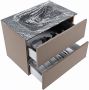 Mondiaz VICA-DLUX 70cm badmeubel onderkast Smoke 2 lades. Inbouw wastafel CLOUD midden zonder kraangat kleur Lava. - Thumbnail 3