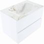 Mondiaz VICA-DLUX 70cm badmeubel onderkast Talc 2 lades. Inbouw wastafel CLOUD midden 1 kraangat kleur Frappe. - Thumbnail 2
