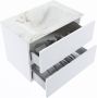 Mondiaz VICA-DLUX 70cm badmeubel onderkast Talc 2 lades. Inbouw wastafel CLOUD midden 1 kraangat kleur Frappe. - Thumbnail 3