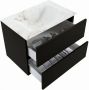 Mondiaz VICA-DLUX 70cm badmeubel onderkast Urban 2 lades. Inbouw wastafel CLOUD midden zonder kraangat kleur Frappe. - Thumbnail 3