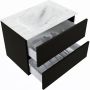 Mondiaz VICA-DLUX 70cm badmeubel onderkast Urban 2 lades. Inbouw wastafel CLOUD midden 1 kraangat kleur Opalo. - Thumbnail 3