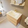 Mondiaz VICA-DLUX 70cm badmeubel onderkast Washed Oak 2 lades. Inbouw wastafel CLOUD midden 1 kraangat kleur Opalo. - Thumbnail 4