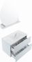 Mondiaz VICA-DLUX 80cm badmeubel onderkast Clay 2 lades. Inbouw wastafel CLOUD midden zonder kraangat kleur Opalo. - Thumbnail 3