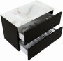 Mondiaz VICA-DLUX 80cm badmeubel onderkast Urban 2 lades. Inbouw wastafel CLOUD midden 1 kraangat kleur Frappe. - Thumbnail 3