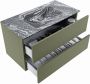 Mondiaz VICA-DLUX 90cm badmeubel onderkast Army 2 lades. Inbouw wastafel CLOUD midden zonder kraangat kleur Lava. - Thumbnail 3