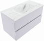Mondiaz VICA-DLUX 90cm badmeubel onderkast Cale 2 lades. Inbouw wastafel CLOUD midden 1 kraangat kleur Opalo. - Thumbnail 2