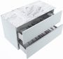 Mondiaz VICA-DLUX 90cm badmeubel onderkast Clay 2 lades. Inbouw wastafel CLOUD midden zonder kraangat kleur Glace. - Thumbnail 3