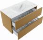 Mondiaz VICA-DLUX 90cm badmeubel onderkast Oro 2 lades. Inbouw wastafel CLOUD midden zonder kraangat kleur Opalo. - Thumbnail 3