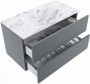 Mondiaz VICA-DLUX 90cm badmeubel onderkast Plata 2 lades. Inbouw wastafel CLOUD midden 1 kraangat kleur Glace. - Thumbnail 3