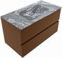 Mondiaz VICA-DLUX 90cm badmeubel onderkast Rust 2 lades. Inbouw wastafel CLOUD midden 1 kraangat kleur Lava. - Thumbnail 2