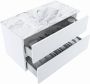 Mondiaz VICA-DLUX 90cm badmeubel onderkast Talc 2 lades. Inbouw wastafel CLOUD midden 1 kraangat kleur Glace. - Thumbnail 3