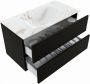 Mondiaz VICA-DLUX 90cm badmeubel onderkast Urban 2 lades. Inbouw wastafel CLOUD midden 1 kraangat kleur Frappe. - Thumbnail 3