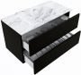 Mondiaz VICA-DLUX 90cm badmeubel onderkast Urban 2 lades. Inbouw wastafel CLOUD midden zonder kraangat kleur Glace. - Thumbnail 3