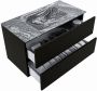 Mondiaz VICA-DLUX 90cm badmeubel onderkast Urban 2 lades. Inbouw wastafel CLOUD midden 1 kraangat kleur Lava. - Thumbnail 3