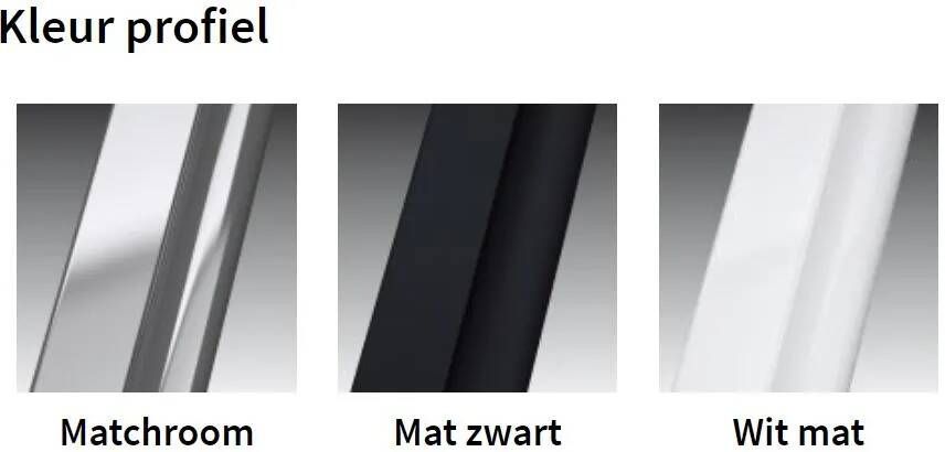 Novellini Frame planchet met front links incl. handdoekhouder 110cm mat wit