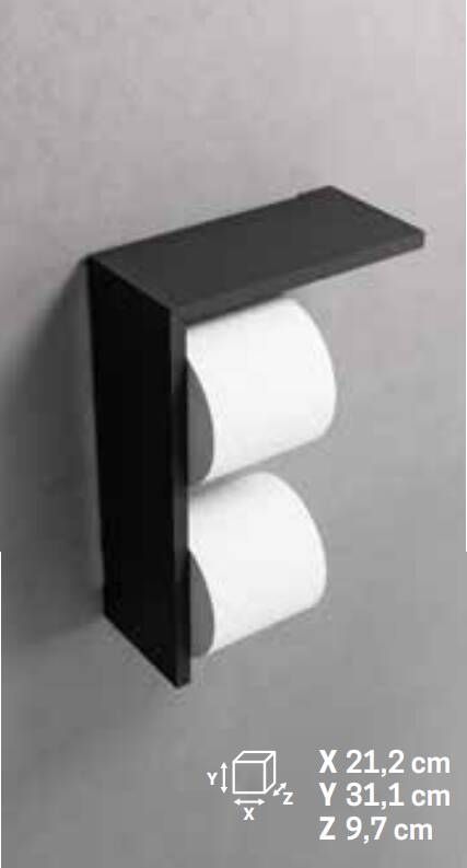 Novellini Kuadra closetrolhouder dubbel 31x21cm mat wit