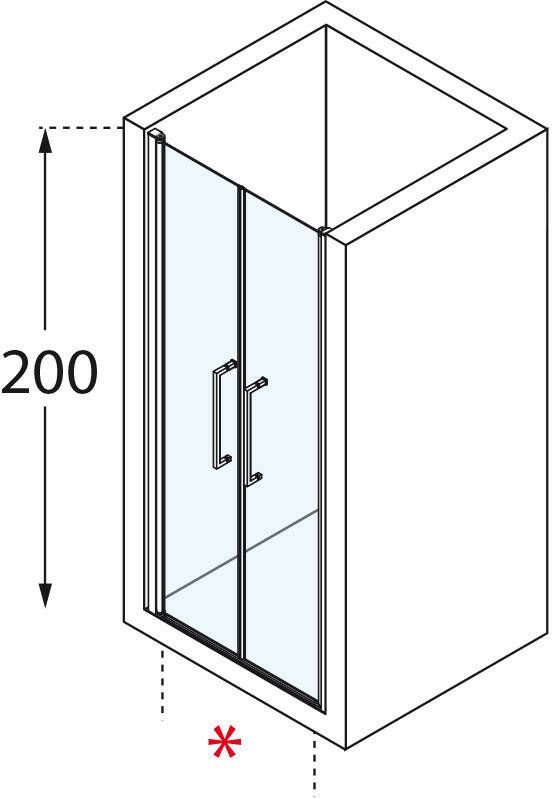 Novellini Young 2.0 pendeldeur 103 x 200 cm. matchroom-helder glas