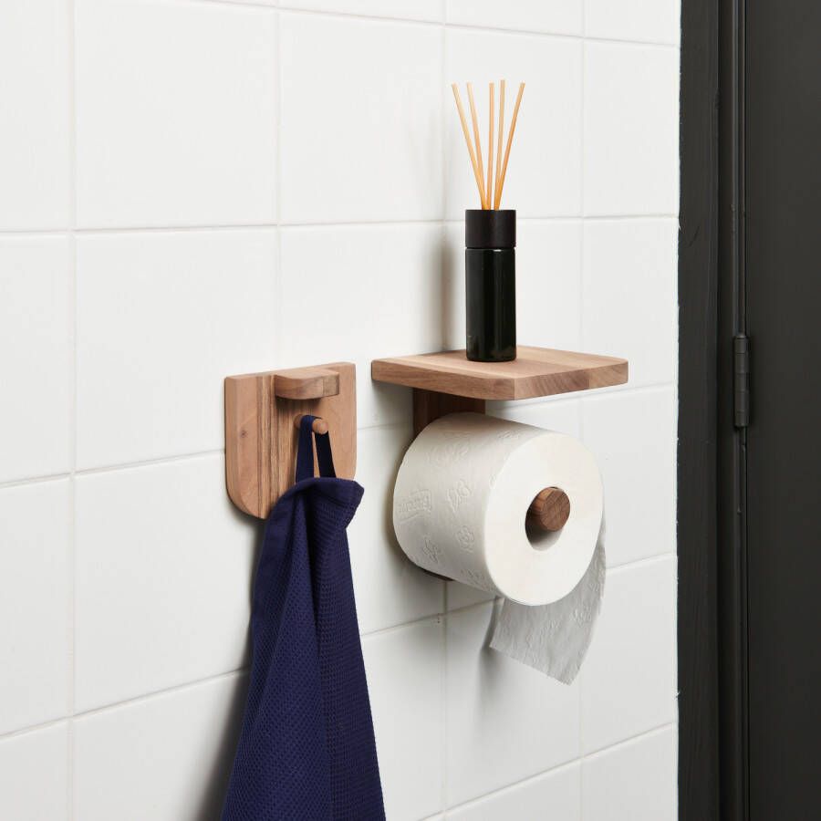 Pilat&Pilat Aljo toilethouder massief walnoot