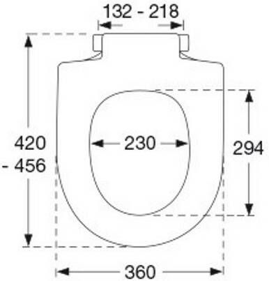 Pressalit Tivoli Soft D toiletzitting met deksel softclosing wit D15 onderzijde vlak