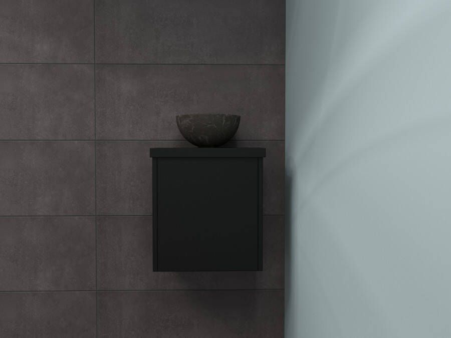 Proline Top fonteinmeubel 40cm opzetkom hardsteen mat zwart