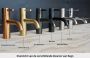 Regn fonteinkraan met gebogen uitloop 19 3 cm geborsteld goud - Thumbnail 3